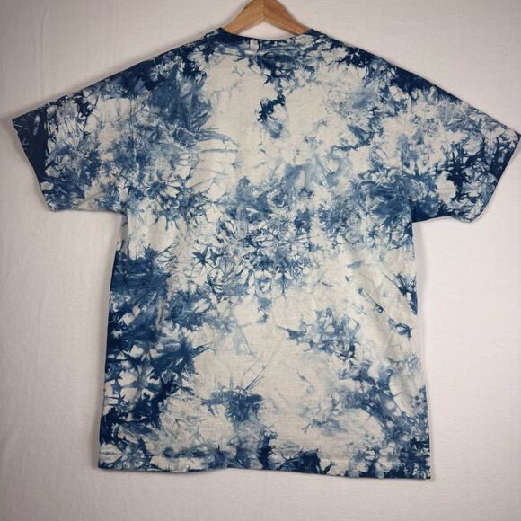 STOKED SNOW Embroidered Unisex Over-sized Tie-dye Thick Cotton T-shirt Size L - Picture 2 of 5